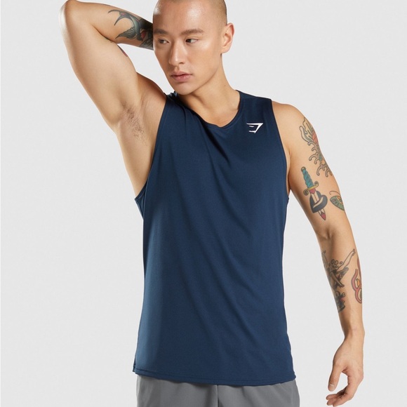 Gymshark Deep Blue Men's Tank Top - Picture 1 of 5
